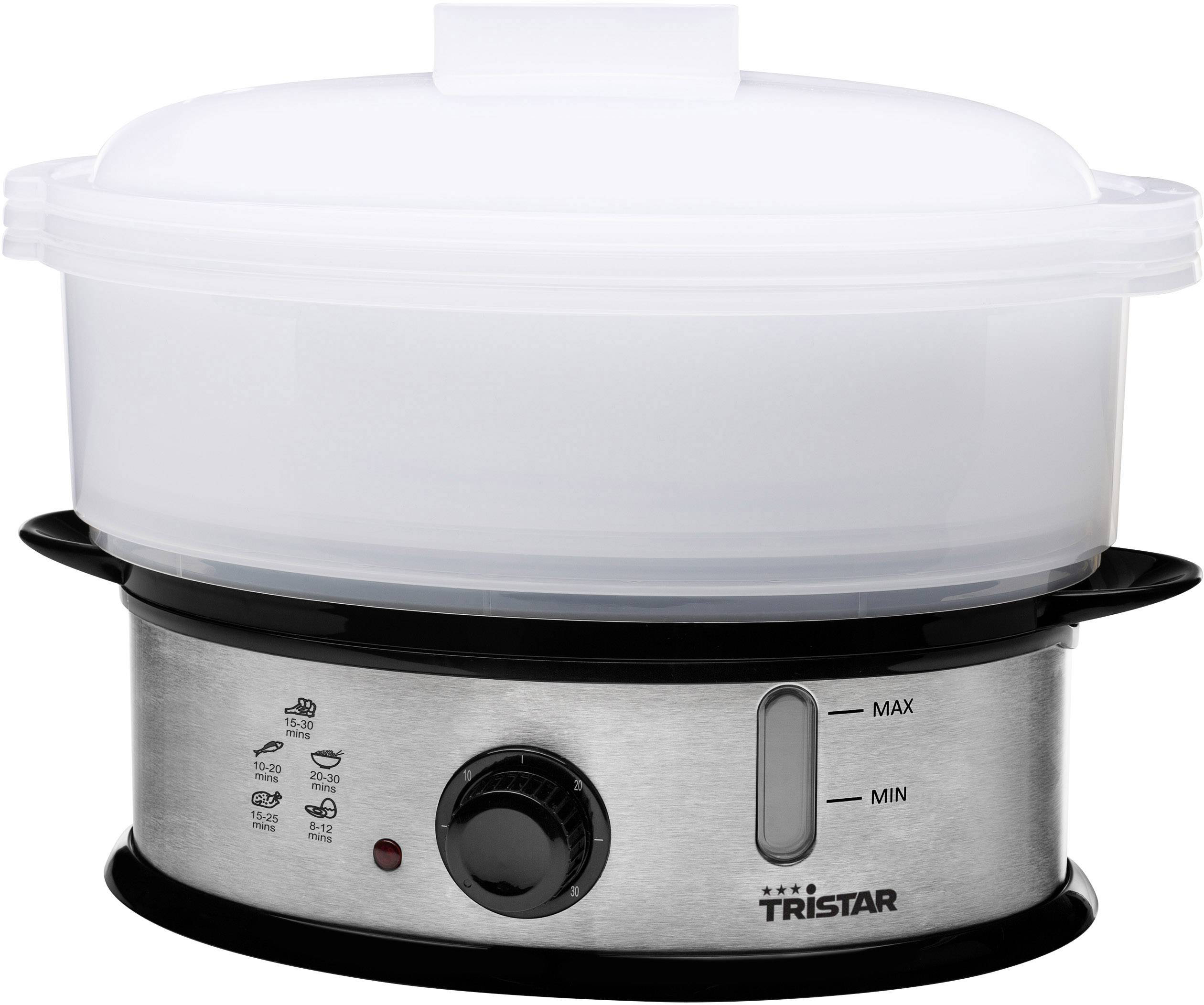 Пароварка Tristar VS-3914, нержавіюча сталь, чорний колір