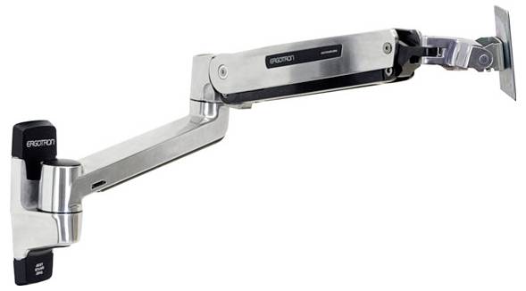 Ergotron Uchwyt ścienny do monitora 45-383-026 / LX Steh-Sitz-Wandmontage-LC 1 Wyświetlacz 116,8 cm (46") srebrny-2