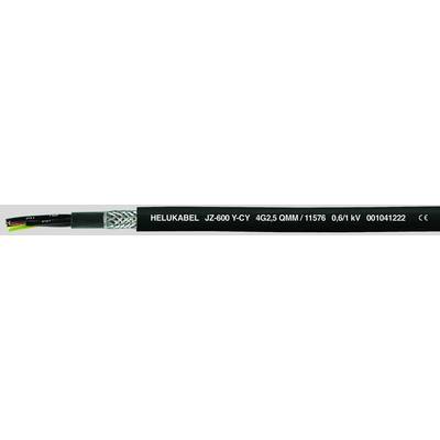 Zbliżenie kabla z czarną izolacją z napisem 'HELU KABEL 1X300 VC-V 0,6/1kV 07/96 00101122'.