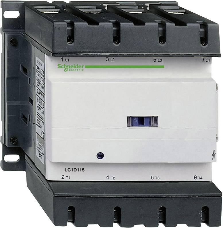 Przemysłowy stycznik firmy Schneider Electric, model LC1D115, przeznaczony do sterowania obwodami elektrycznymi, znany jest z niezawodnej wydajności i trwałości.