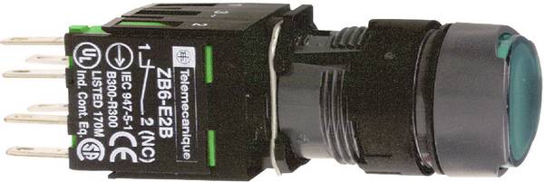 Schneider Electric XB6AF3B1B Przycisk podświetlany XB6AF3B1B, 16 mm, 250 V, 3 A, 1 szt.