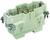 Złącze wielostykowe w zielonym obudowie, przeznaczone do zastosowań przemysłowych.