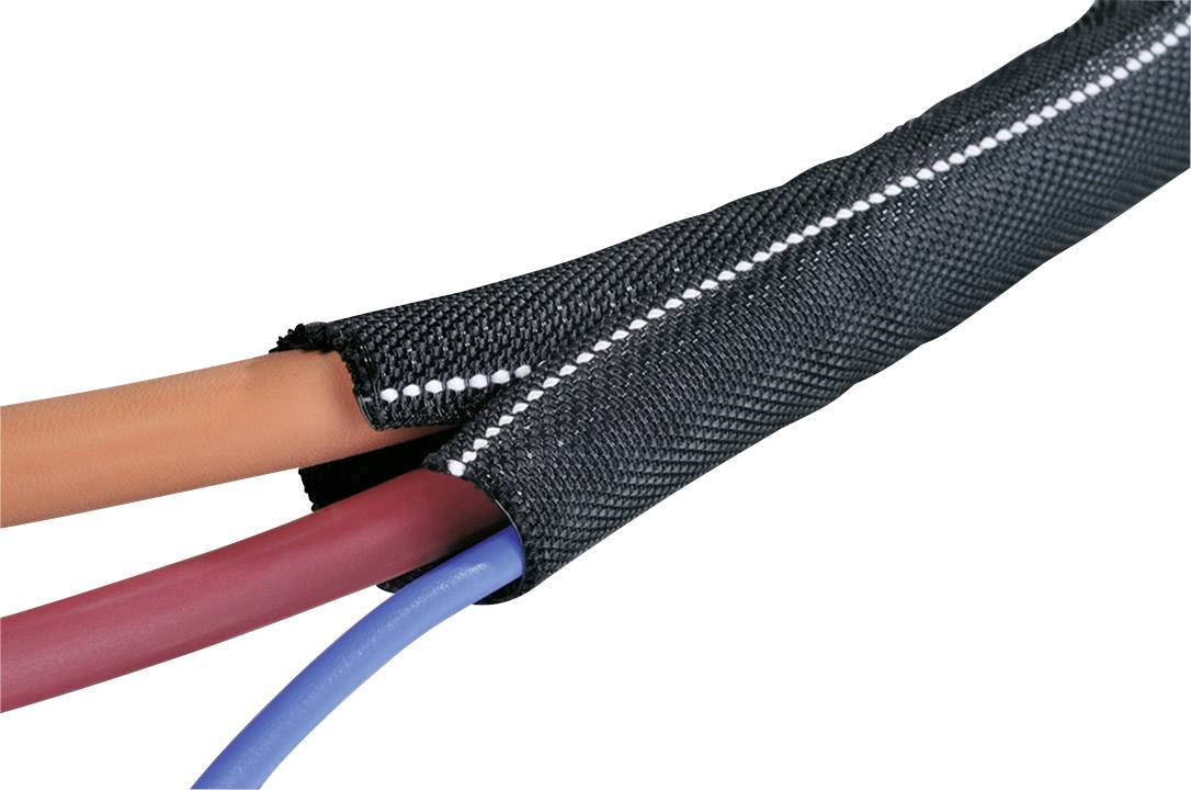 Шланг HellermannTyton 170-01109 Twist-In-FR 50-PET-BK, чорний, армований поліестером, 38-50 мм, 15 м