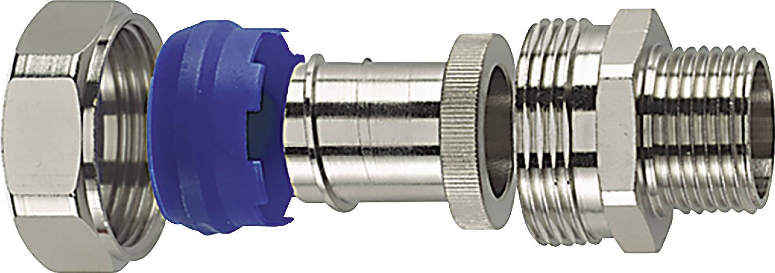 HellermannTyton PCS32-FMC-M32-NPB/PA6-ML 166-31406 різьбовий з'єднувач для шланга, прямий, 1 шт.