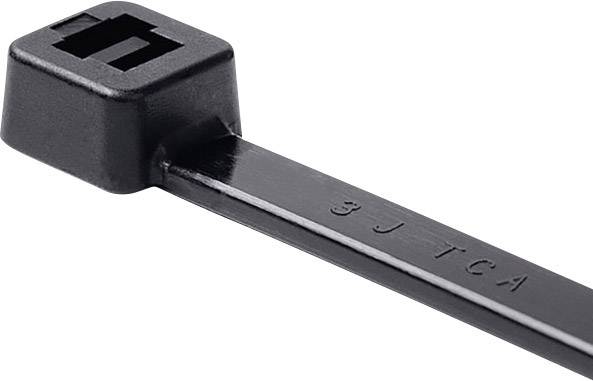 Кабельні стяжки HellermannTyton GL200-PA11W-BK (100) 111-01264, 202 мм, поліамідні, 100 шт.