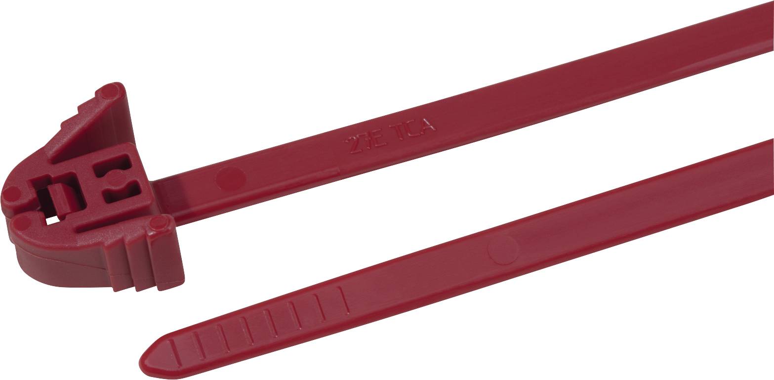 Кабельні стяжки HellermannTyton REZ300-PA66-RD 115-00043, поліамідні, 100 шт.