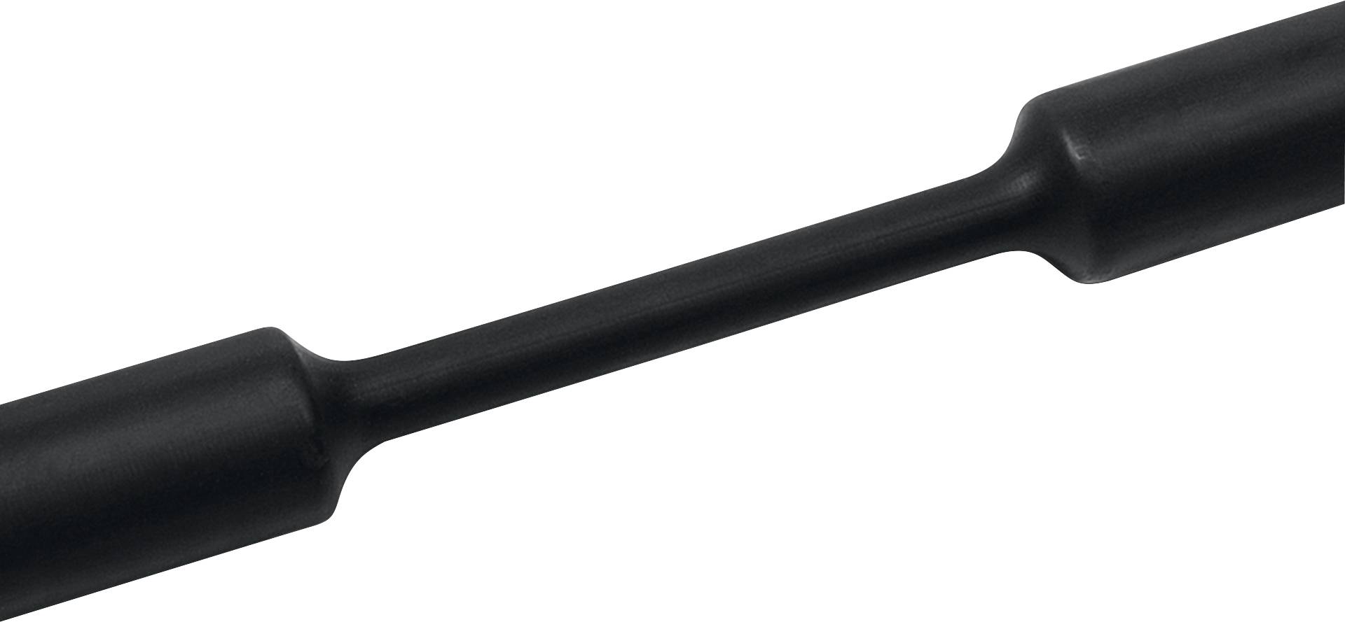 Термоусадочна трубка HellermannTyton 319-07600 без клею TREDUX-76.2/38.1-PO-X-BK, 2:1, від 76,20 мм до 38,10 мм, 1 м