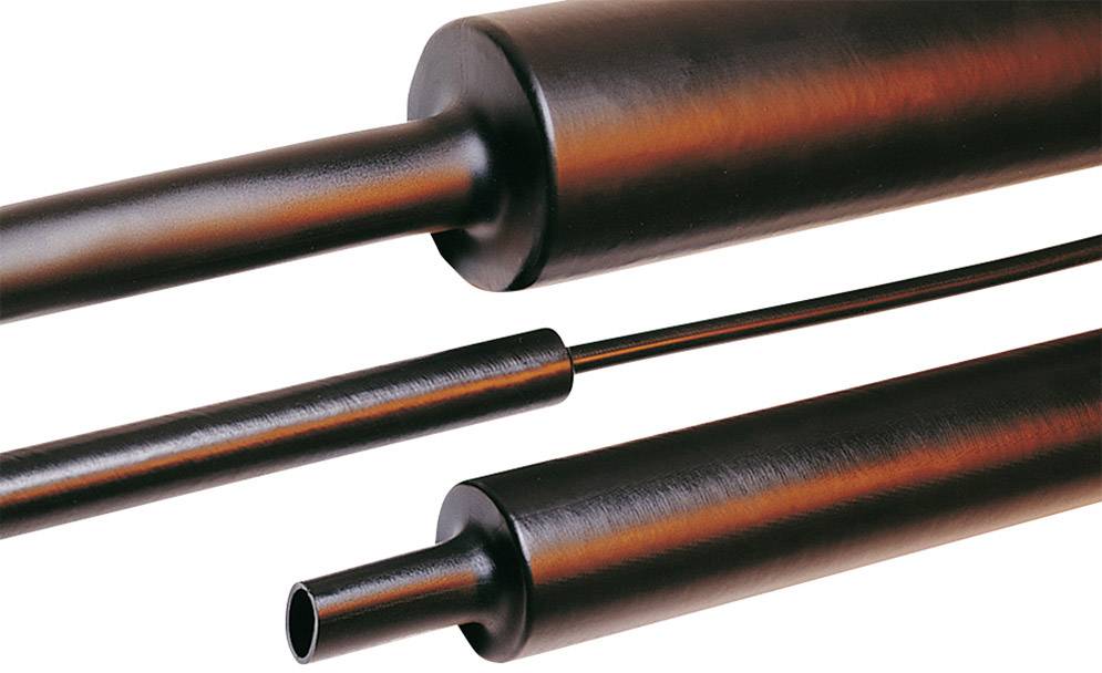 Термозбіжна трубка HellermannTyton 323-10120 без клею MU47-12/3-PO-X-BK, 4:1, від 12 мм до 3 мм, 1 м