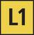 Żółty kwadrat z czarną literą 'L1' pośrodku.