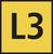 Żółty kwadrat z czarnym napisem 'L3'.