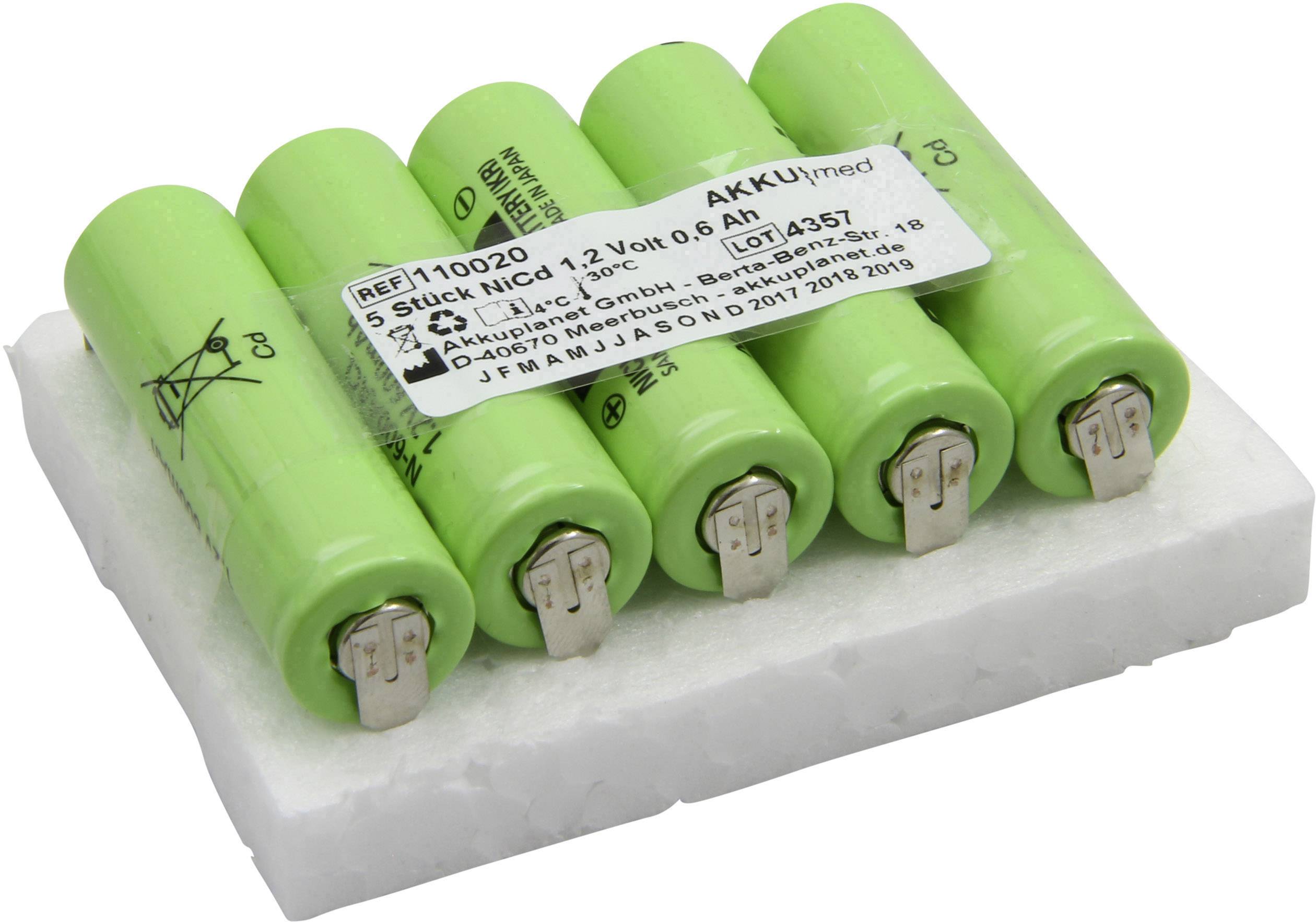 Akku Med Akumulator do sprzętu medycznego Zamiennik oryginalnego akumulatora 1.2-600 Fresenius 1.2 V 600 mAh