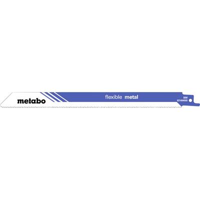 Baner Metabo z niebieskim nagłówkiem z napisem elastyczny metal oraz białą grafiką piły, plus etykieta BIM i kod produktu 631494000.