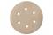Okrągły papier ścierny z siedmioma równomiernie rozmieszczonymi otworami.
