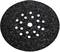 Czarna, okrągła tarcza szlifierska z kilkoma małymi otworami równomiernie rozmieszczonymi w środku.