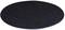 Czarna mata filcowa do gramofonu, okrągła i płaska.