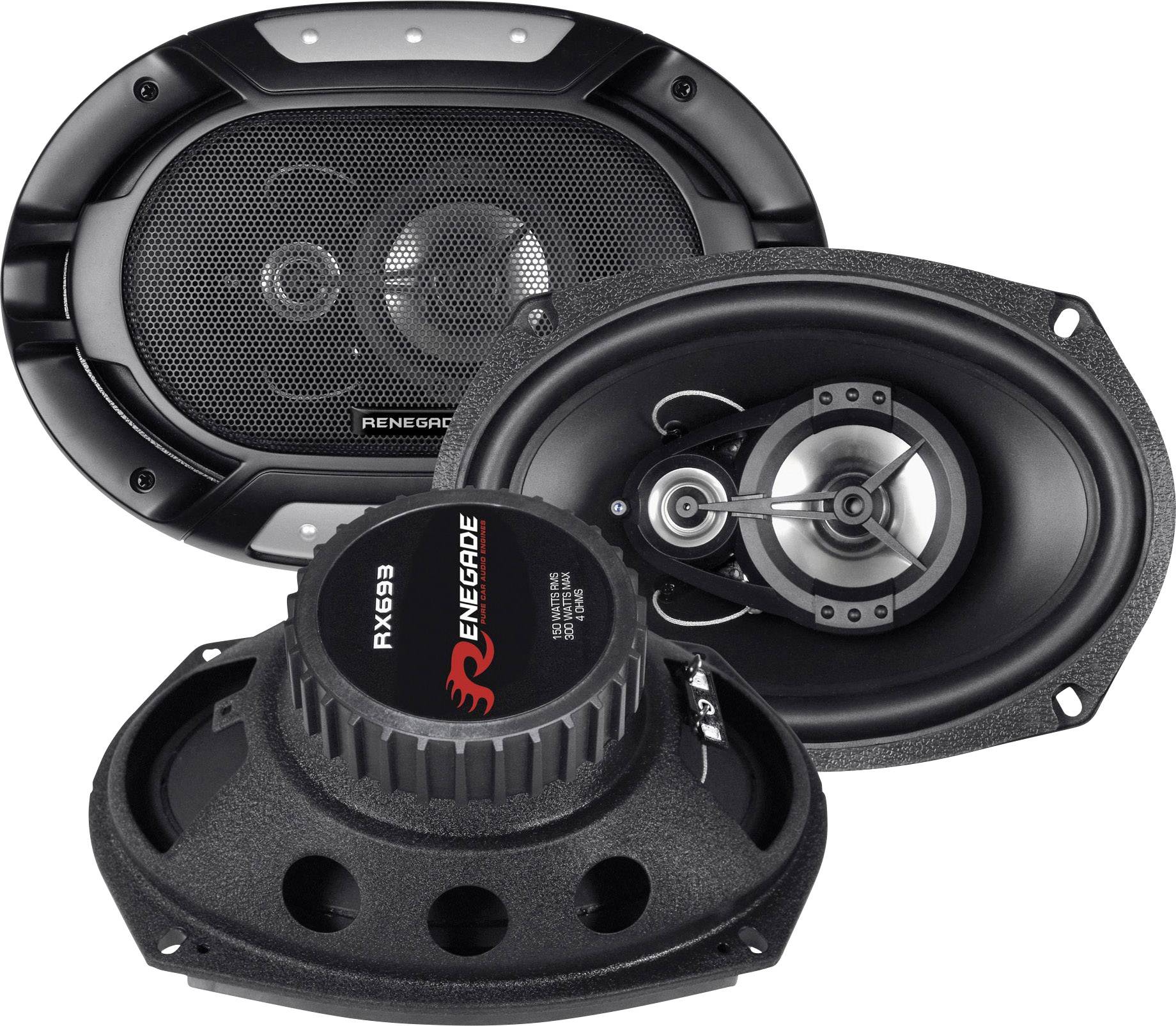 Renegade RX693 3-смугова коаксіальна акустична система вбудованого монтажу 300 Вт Комплектація: 1 пара