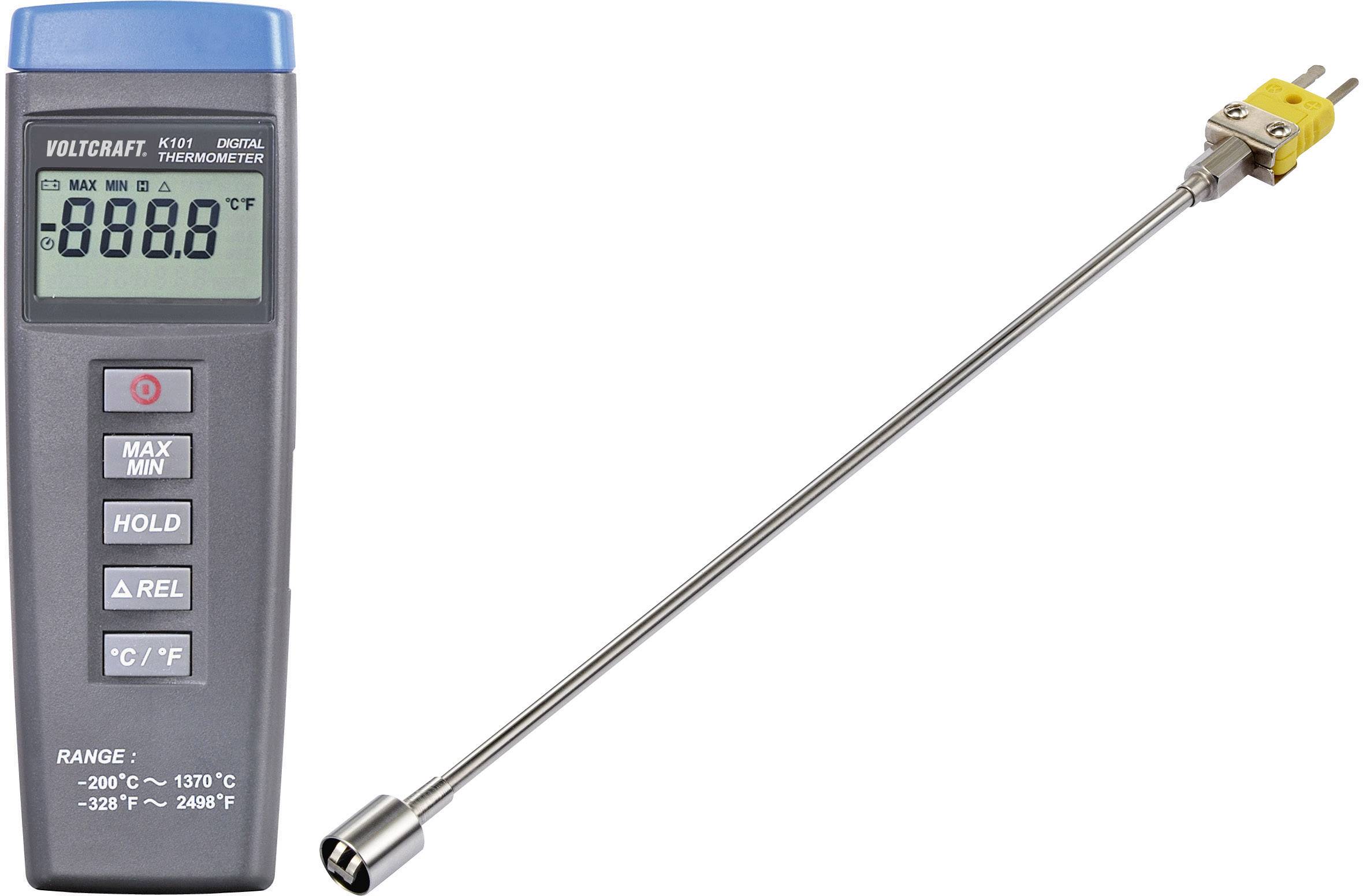 Термометр типу K VOLTCRAFT K101 + TP 205 VC-10503980, -200 - +1370 °C