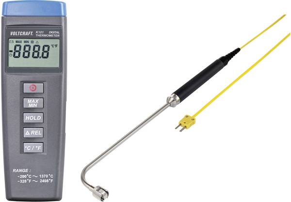Termometr typu K VOLTCRAFT K101 + TP 206 VC-10503990, -200 - +1370 °C