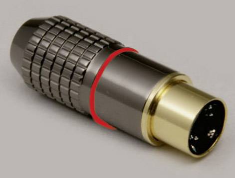 BKL Electronic 0212014 Мініатюрний прямий роз'єм DIN чоловічий Кількість контактів: 8 хромований 1 шт.