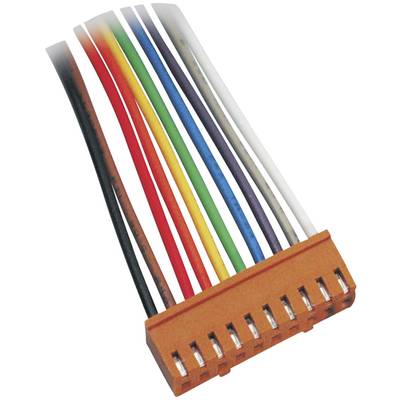 Kolorowa grupa przewodów elektrycznych z pomarańczowym złączem, prezentująca różne interfejsy do przesyłu energii elektrycznej lub danych.