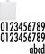 Obraz dwóch rzędów cyfr (0123456789) oraz liter 'abcd' w czystej, prostej czcionce.