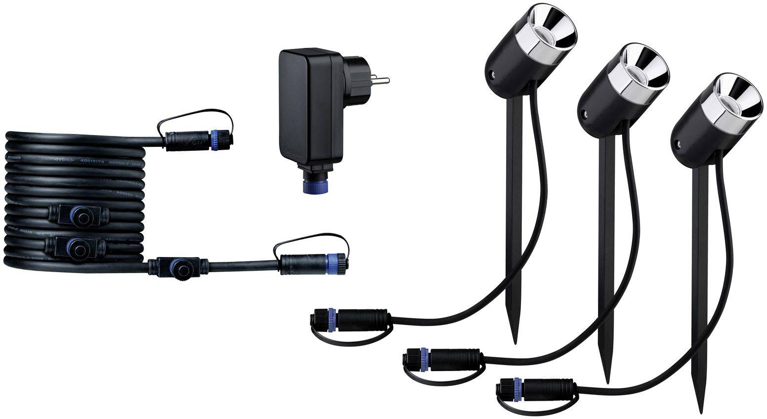 Стартовий комплект світлодіодного садового прожектора Paulmann Pike 94242 Система освітлення Plug&Shine 10,5 Вт 240 лм