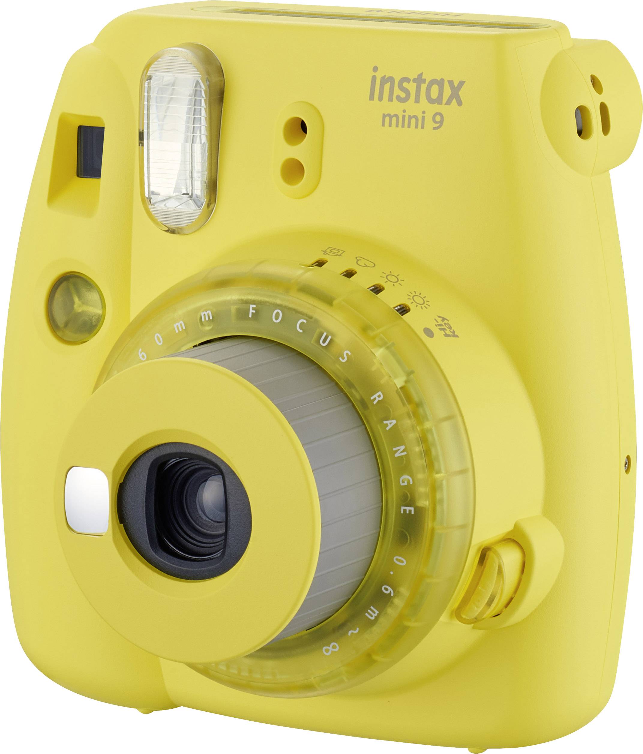 Aparat polaroid Fujifilm Instax Mini 9, żółty | Zamów w Conrad.pl