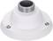 Biała, okrągła mocowanie kamery z metalowym gwintem na górze i dwoma śrubami do montażu.