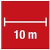 Skala: 10 m wyświetlana jest na środku liniowej skali.