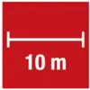 Skala: 10 m wyświetlana jest na środku liniowej skali.