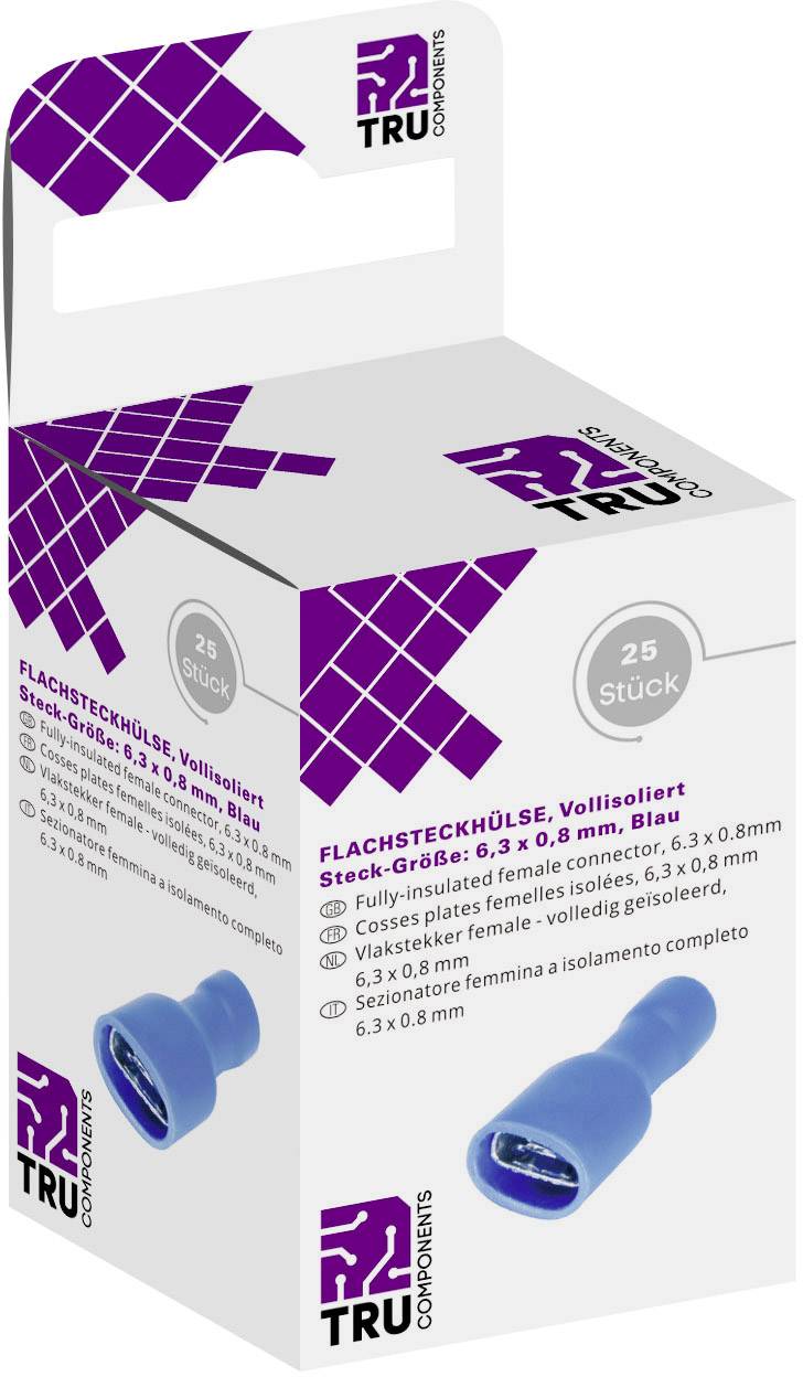 TRU COMPONENTS T1904C118 Асортимент плоских конекторів, гніздо 25 шт.