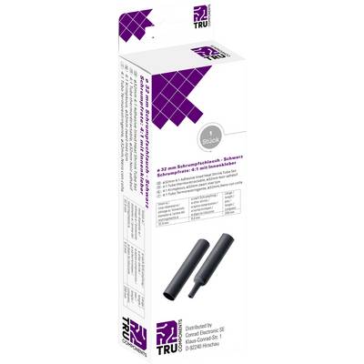 Zestaw termokurczliwy, 1 sztuka, czarny, średnica 3,2 mm, długość 1 m, współczynnik kurczenia 4:1 z klejem wewnętrznym. Producent: TRU Components.