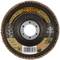 Tarcza ścierna Rhodius z elementami ceramicznymi do stali nierdzewnej i stali, średnica 115 mm, maksymalna prędkość obrotowa 80 m/s, certyfikowana zgodnie z normą EN 13743.