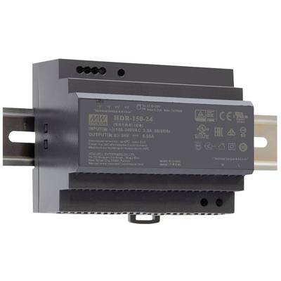 Zasilacz na szynę DIN Mean Well HDR-150-24 HDR-150-24  24 V/DC  150 W Ilość wyjść:1 x