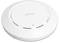 Okrągłe, białe urządzenie dostępowe WLAN z centralnym logo i małą diodą LED, przystosowane do montażu sufitowego wewnątrz pomieszczeń.