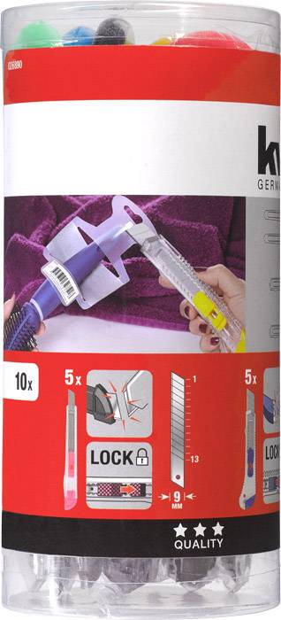 Opakowanie jednorazowych maszynek do golenia. Dziesięć maszynek, pięć z czerwonym i pięć z żółtym uchwytem. Elastyczne ostrza z zabezpieczeniem.