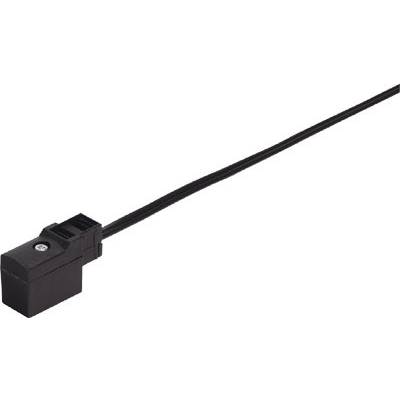 Czarny, prostokątny czujnik z długim przewodem, przeznaczony do wykrywania pól magnetycznych w zastosowaniach elektronicznych.