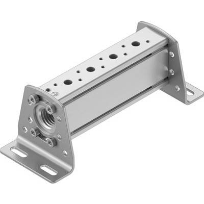Metalowy kątownik z wieloma otworami, odpowiedni do mocowania lub montażu w zastosowaniach mechanicznych.