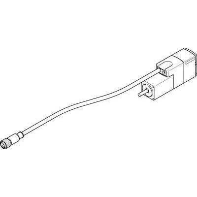 Ilustracja silnika elektrycznego z podłączonym przewodem.