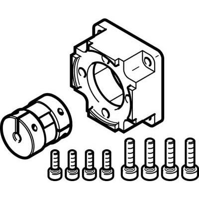 Rysunek złożeniowy mechanicznego zestawu części, ukazujący komponenty takie jak śruby, płyta montażowa i pręt cylindryczny, służący ilustracji procesu składania.