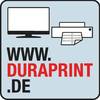 'WWW.DURAPRINT.PL' widnieje czarną i czerwoną czcionką. Powyżej rozmieszczone są symbole monitora i drukarki.