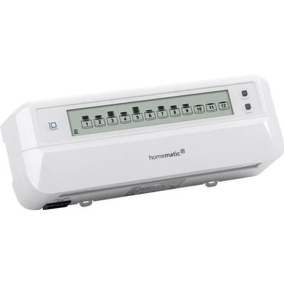 Elektroniczny termostat grzejnikowy z wyświetlaczem cyfrowym, przyciskami do programowania oraz wyświetlania temperatury i harmonogramów.