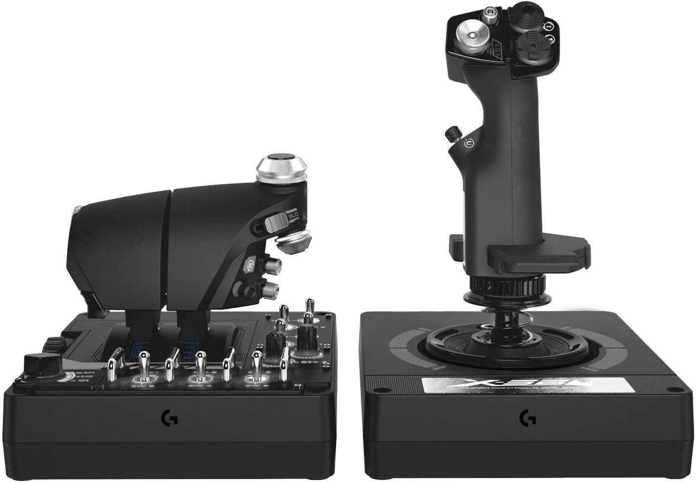 Logitech Gaming Pro Flight X56 Rhino Joystick do symulatorów lotu USB PC czarny z suwakiem-1