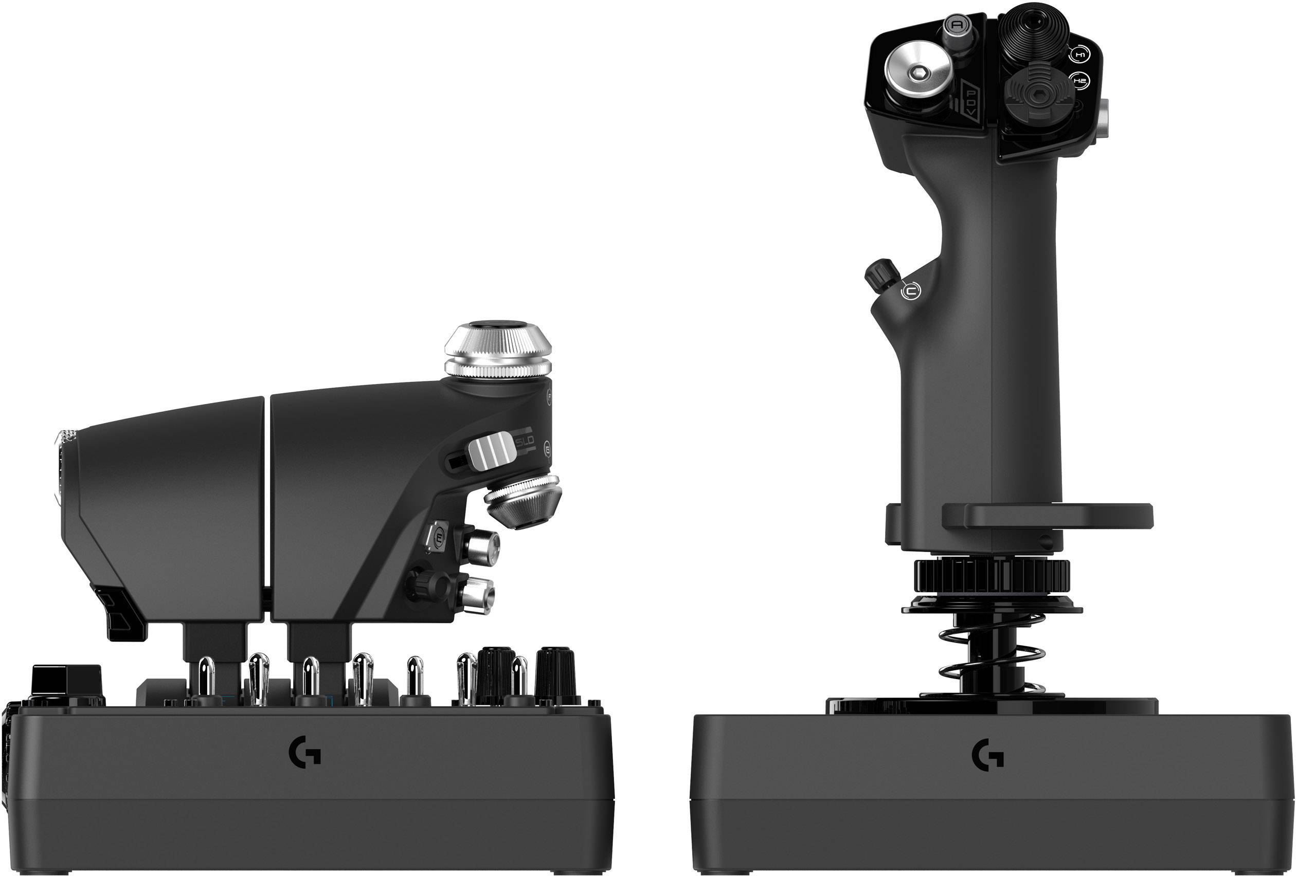 Logitech Gaming Pro Flight X56 Rhino Joystick do symulatorów lotu USB PC czarny z suwakiem-2