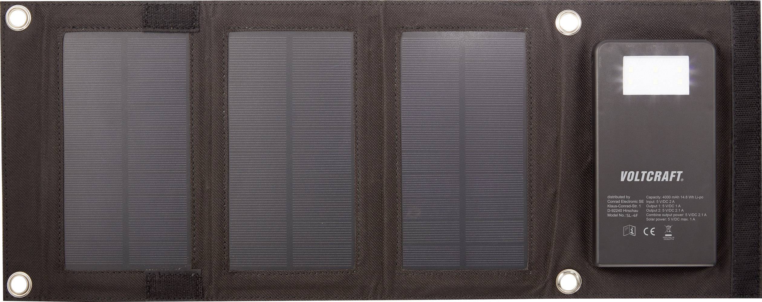 Ємність сонячного зарядного пристрою VOLTCRAFT SL-4F (мАг, Аг) 4000 мАг