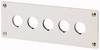 Eaton M22-E5 216546 Ramka montażowa 5 miejsc montażowych (Ø x W) 22 mm x 72 mm NOT-AUS szary 1 szt. sztuka