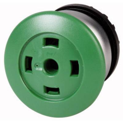 Zielony, okrągły przycisk naciskowy z wieloma otworami, prawdopodobnie będący częścią elektronicznego przełącznika lub elementu sterującego.