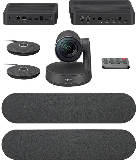 Logitech Rally Plus Ultra-HD Modułowy system wideokonferencyjny 4K 3840 x 2160 Pixel stopka