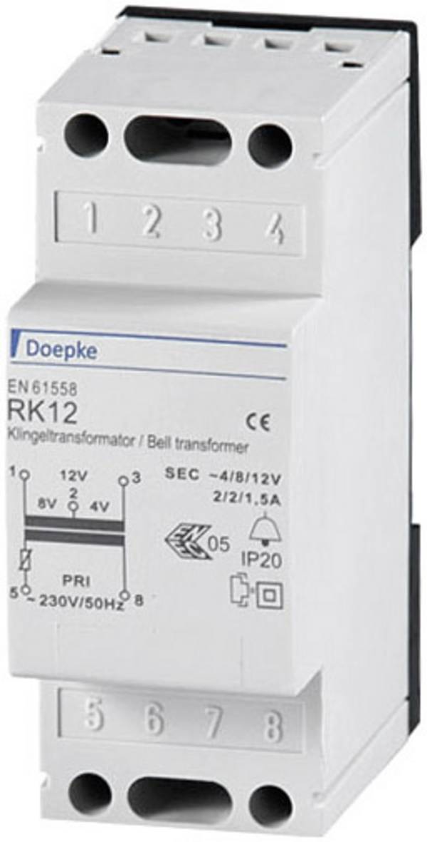 Transformator dzwonkowy Doepke 09980033, 4 V, 8 V, 12 V