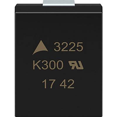 Czarny elektroniczny chip z napisem '3225 K300 17 42'. Na górze znajduje się symbol trójkąta.